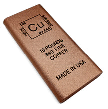 Load image into Gallery viewer, 10 Pound Copper Bar - Elemental
