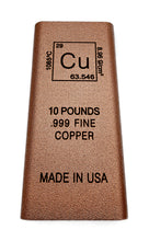Load image into Gallery viewer, 10 Pound Copper Bar - Elemental
