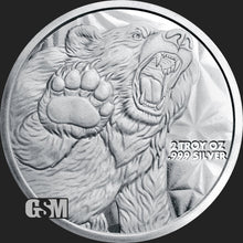 Load image into Gallery viewer, 2 oz Silver Round - Bull &amp; Bear

