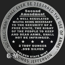 Load image into Gallery viewer, 2 oz Silver Round - 2nd Amendment
