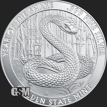 Load image into Gallery viewer, 2 oz Silver Round - Year of the Snake
