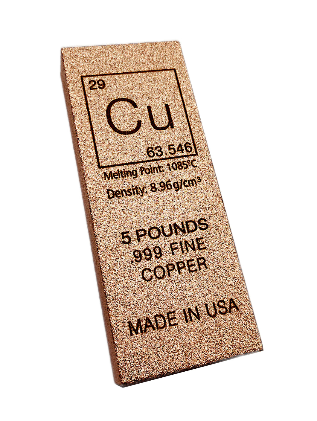 5 Pound Copper Bar - Elemental