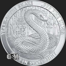 Load image into Gallery viewer, 5 oz Silver Round - Year of the Snake
