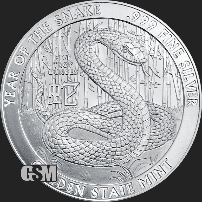 5 oz Silver Round - Year of the Snake
