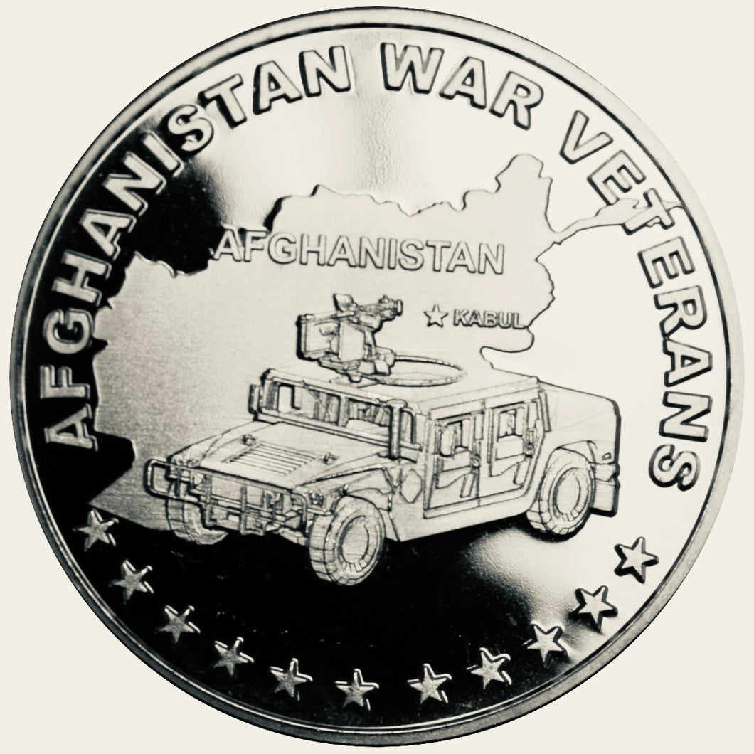 1 oz Silver Round - Afghanistan Veterans