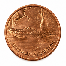 Cargar imagen en el visor de la galería, 1 oz Copper Round - American Alligator
