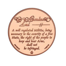 Cargar imagen en el visor de la galería, 1 oz Copper Round - Protect the 2nd Amendment
