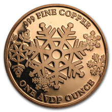 Load image into Gallery viewer, 1 oz Copper Round - Let It Snow
