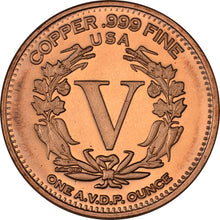 Load image into Gallery viewer, 1 oz Copper Round - 1883 Liberty V
