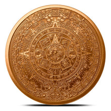 Load image into Gallery viewer, 1 oz Copper Round - Aztec Calendar
