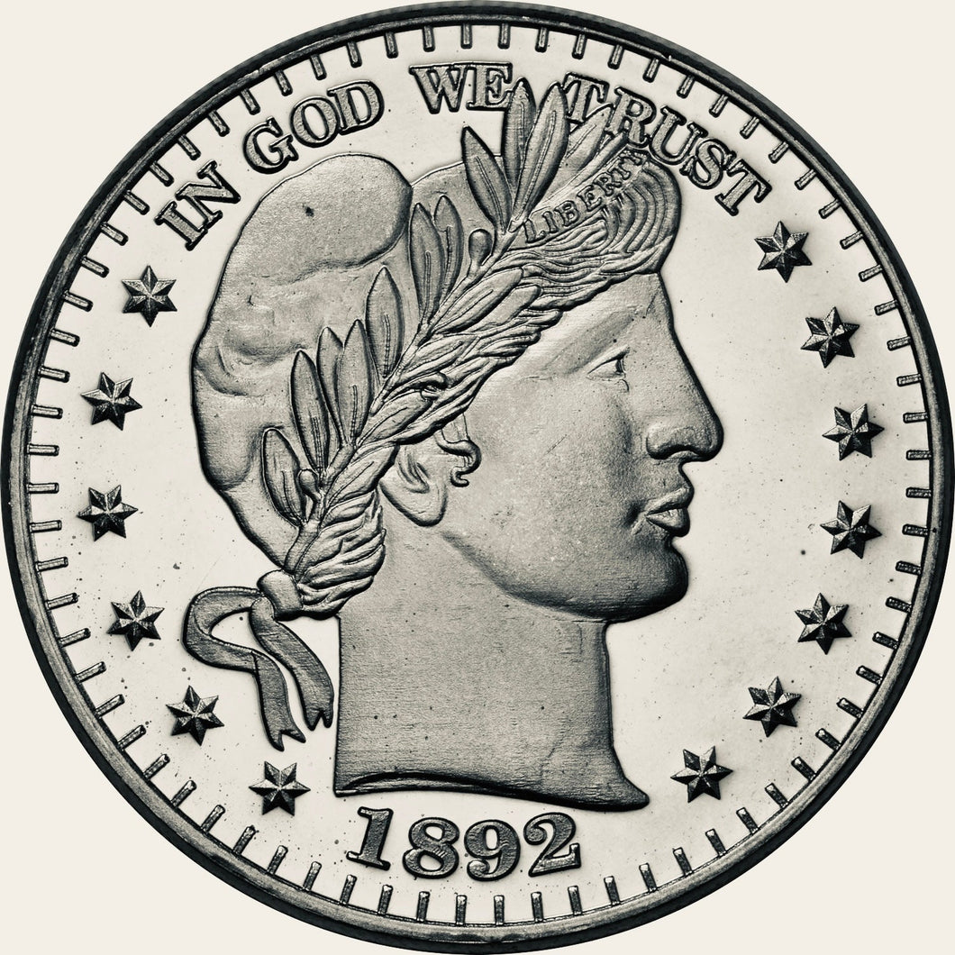 1 oz Silver Round - Barber Half