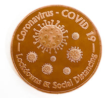 Load image into Gallery viewer, 1 oz Copper Round - Social Distancing
