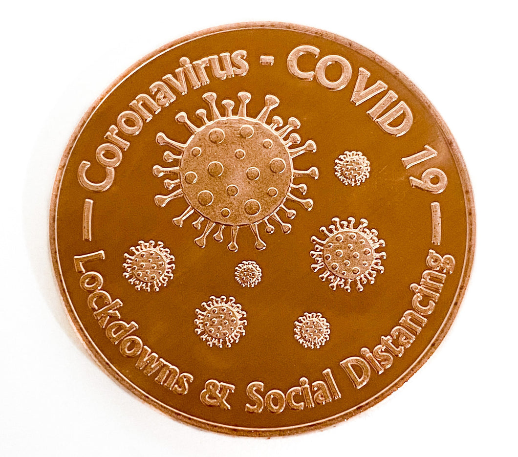 1 oz Copper Round - Social Distancing