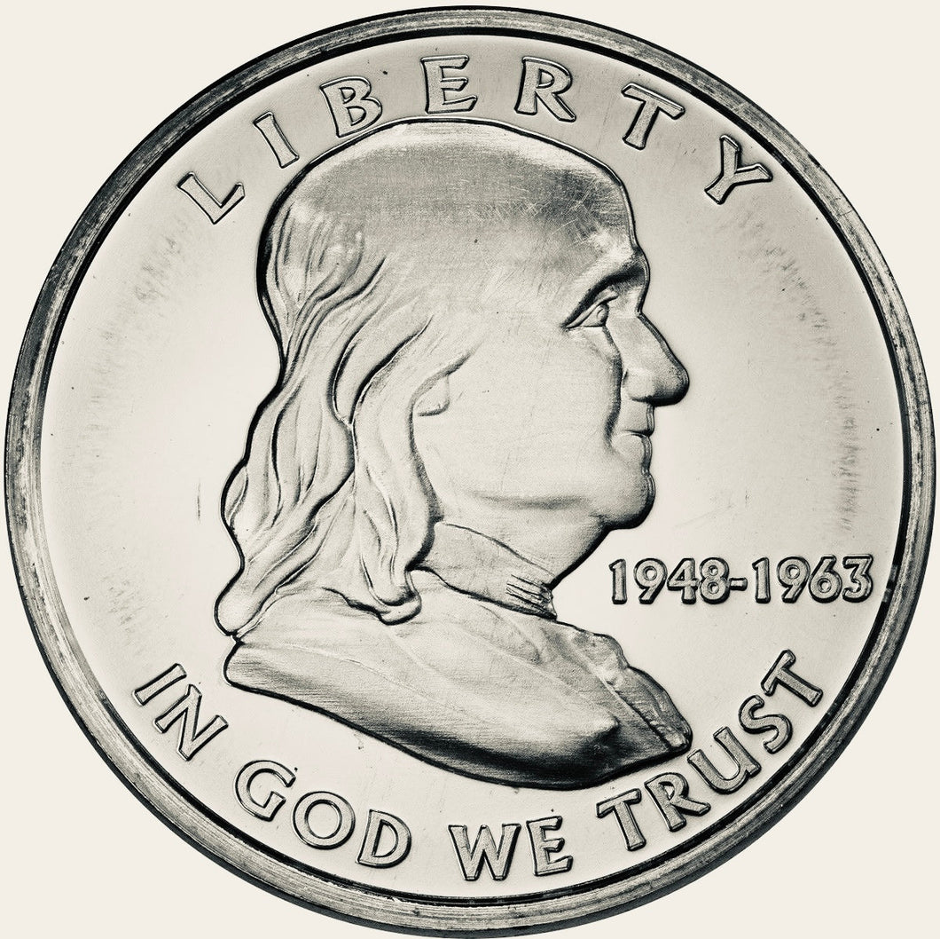 1 oz Silver Round - Franklin Half Dollar