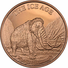 Cargar imagen en el visor de la galería, Ronda de Cobre de 1 oz - Mamut lanudo
