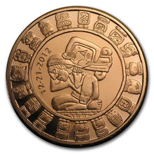 Load image into Gallery viewer, 1 oz Copper Round - Mayan Calendar
