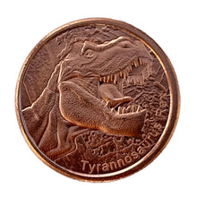 Load image into Gallery viewer, 1 oz Copper Round - Tyrannosaurus Rex
