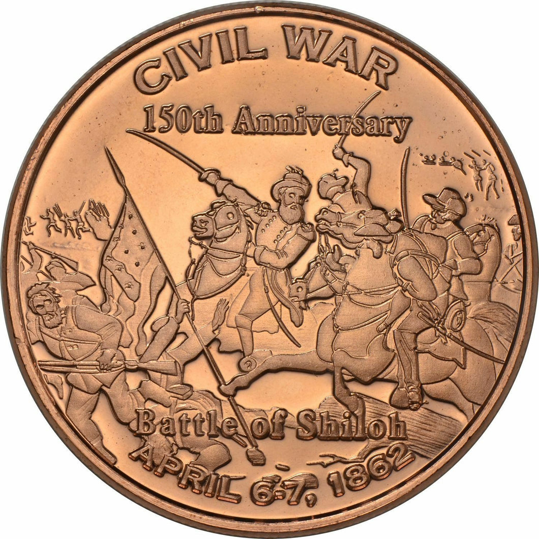 1 oz Copper Round - Battle of Shiloh