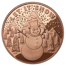 Load image into Gallery viewer, 1 oz Copper Round - Let It Snow
