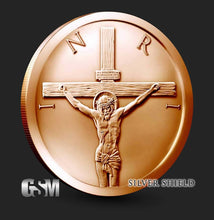 Load image into Gallery viewer, 1 oz Copper Round - Crucifixion
