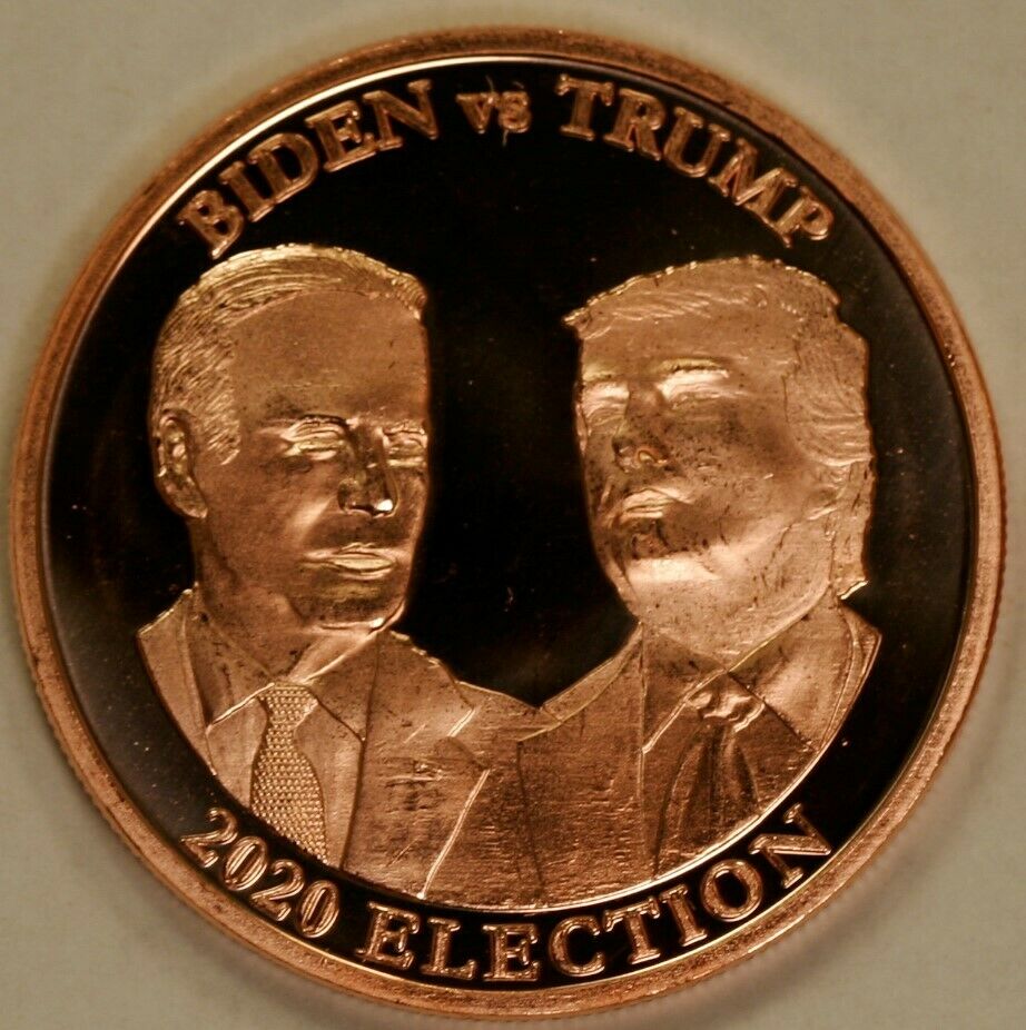 Ronda de cobre de 1 oz - Elecciones Trump-Biden 2020