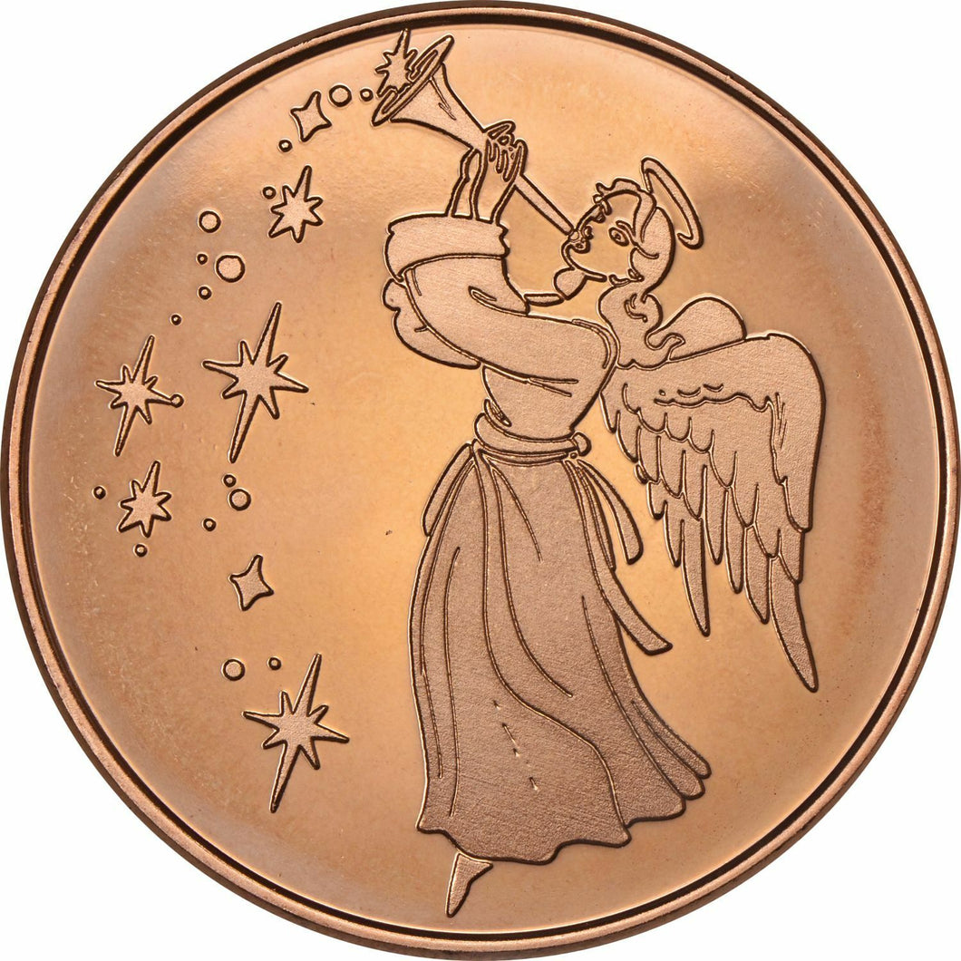 1 oz Copper Round - Christmas Angel