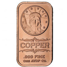 Load image into Gallery viewer, 1 oz Copper Bar - Statue Of Liberty
