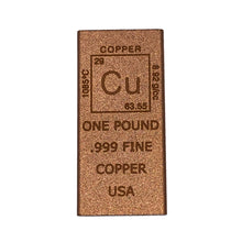 Load image into Gallery viewer, 1 Pound Copper Bar - Elemental
