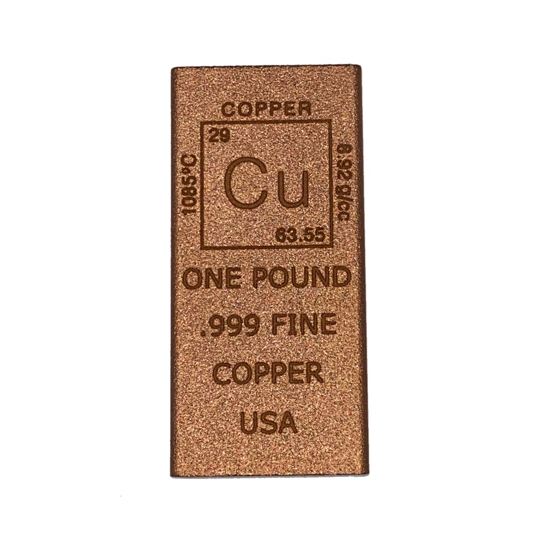 1 Pound Copper Bar - Elemental