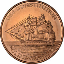 Load image into Gallery viewer, 1 oz Copper Round - USS Constitution
