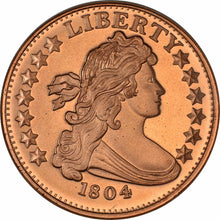 Load image into Gallery viewer, 1 oz Copper Round - 1804 Draped Bust Dollar
