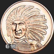 Load image into Gallery viewer, 1 oz Copper Round - Red Cloud
