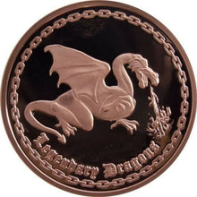 Load image into Gallery viewer, 1 oz Copper Round - Dragon
