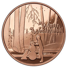 Load image into Gallery viewer, 1 oz Copper Round - Winter Wonderland
