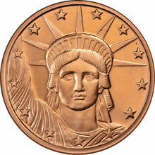 Cargar imagen en el visor de la galería, Ronda de Cobre de 1 oz - Liberty Head
