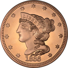 Load image into Gallery viewer, 1 oz Copper Round - 1836 Braided Hair Cent
