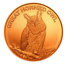 Load image into Gallery viewer, 1 oz Copper Round - Great Horned Owl
