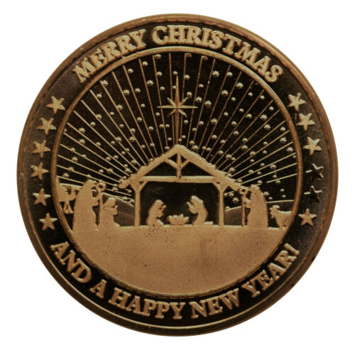 1 oz Copper Round - Nativity Silhouette