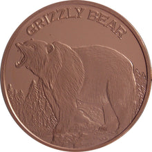 Load image into Gallery viewer, 1 oz Copper Round - Grizzly Bear
