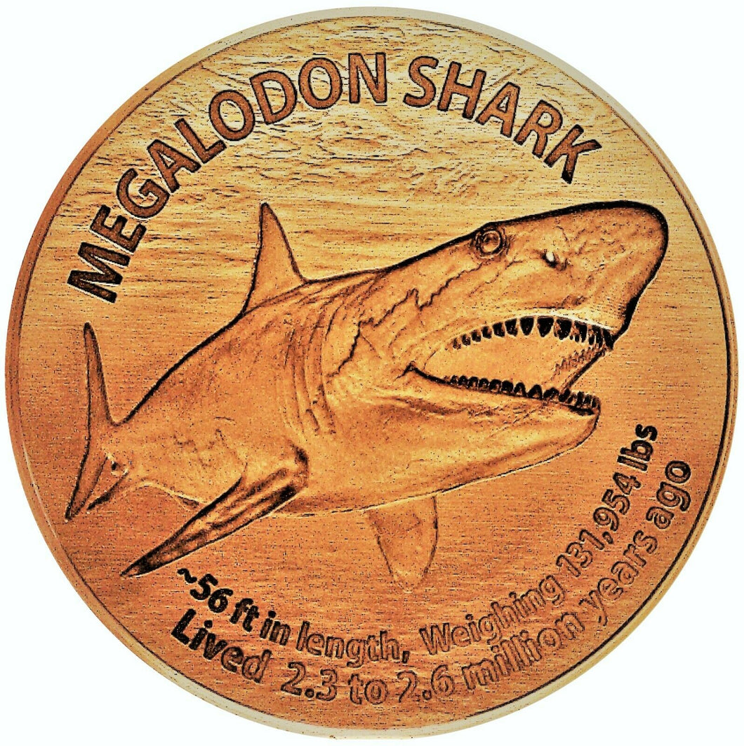 1 oz Copper Round - Megalodon