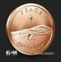 Load image into Gallery viewer, 1 oz Copper Round - Peace on Earth
