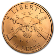 Cargar imagen en el visor de la galería, Ronda de Cobre de 1 oz - Libertad o Muerte
