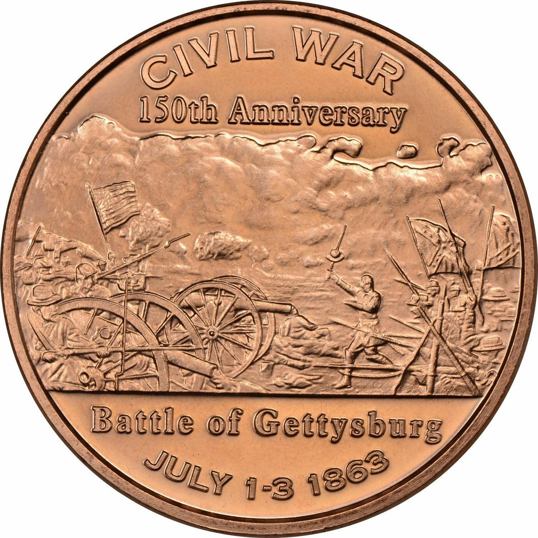 Ronda de cobre de 1 oz - Gettysburg