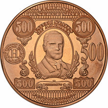 Load image into Gallery viewer, 1 oz Copper Round - $500 Mckinley Note
