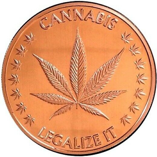 1 oz Copper Round - Cannabis Legalize It