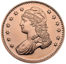Load image into Gallery viewer, 1 oz Copper Round - Capped Bust Half
