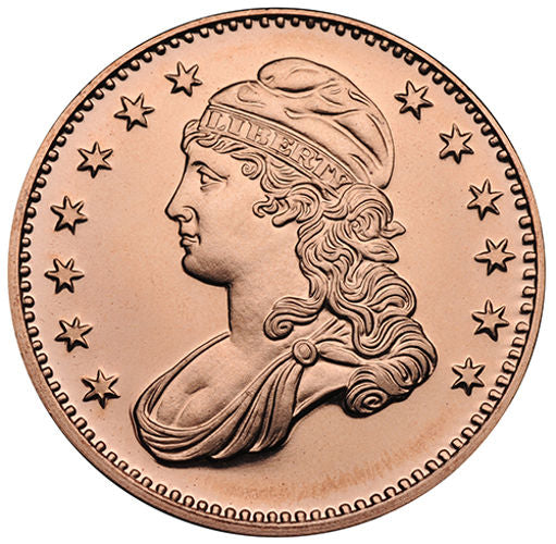 1 oz Copper Round - Capped Bust Half