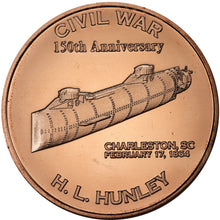 Load image into Gallery viewer, 1 oz Copper Round - Civil War Hunley
