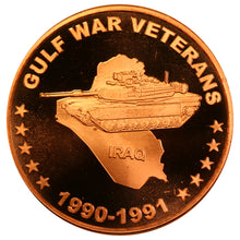 Load image into Gallery viewer, 1 oz Copper Round - Gulf War Veterans
