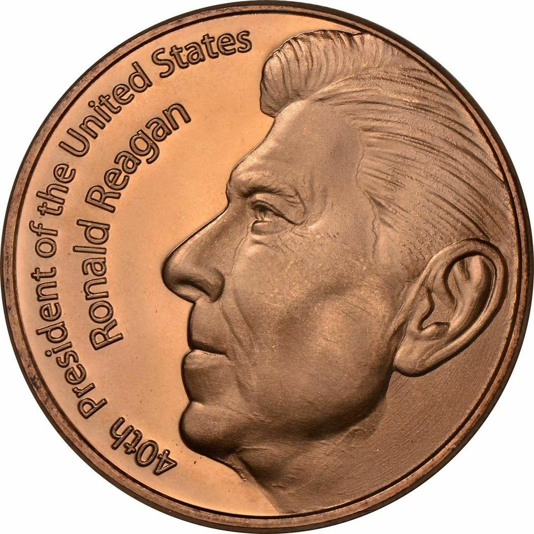 1 oz Copper Round - Ronald Reagan